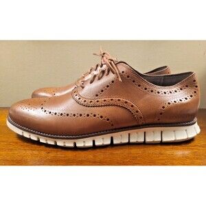 EUC Cole Haan “Zero Grand” Brown Leather Wing-tip Oxfords. Size 9.5 Cole Haan Grand 0S Brown Lace Up Oxford Means 9.5 M EUC | eBay main image 2